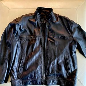 Mens Leather Jacket XXL